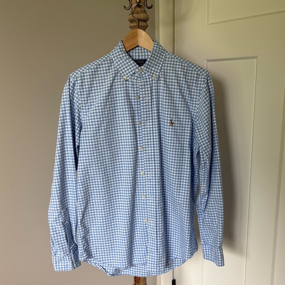 Ralph Lauren Other - Ralph Lauren Blue Gingham Casual Button Down Shirt, S